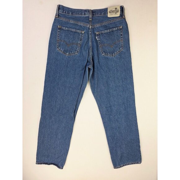 Levis Size 31X30 Mens Silver Tab '94 Baggy Blue Cotton Denim 5 Pocket Logo Jeans - Picture 1 of 13